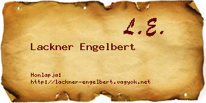 Lackner Engelbert névjegykártya
